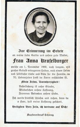 Anna Kruselburger, im 70. Lebensjahr