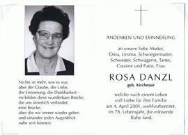 Rosa Danzl, geb. Kirchmair, im 78. Lebensjahr