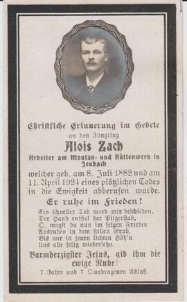 Alois Zach, im 39. Lebensjahr
