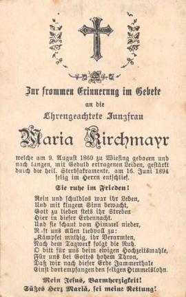 Maria Kirchmayr, im 34. Lebensjahr