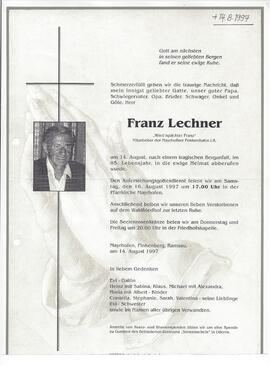 Lechner Franz, vulgo "Wied'npächter Franz"