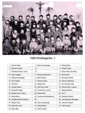 1953 Kindergarten
