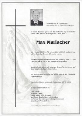 Mariacher Max