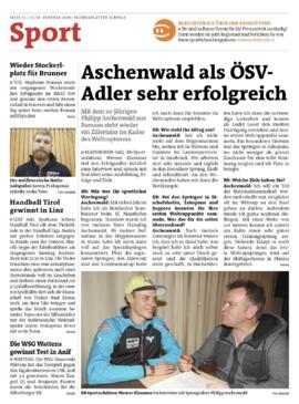 Aschenwald als ÖSV-Adler sehr erfolgreich