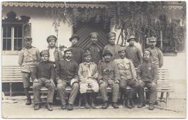 Kriegsgefangene im 1. Weltkrieg vor dem Sagschneiderhaus