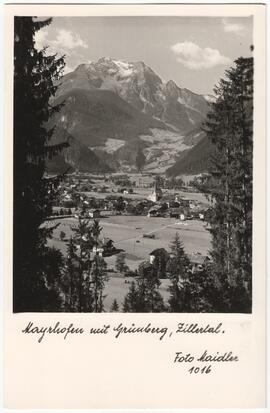 Mayrhofen Ansicht mit Grünberg
