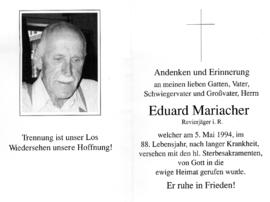 Mariacher, Eduard