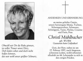 Muehlbacher, Christl