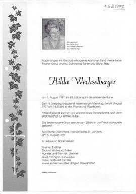 Wechselberger Hilda, geboren Märkl