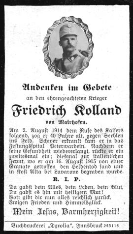 Kolland, Friedrich