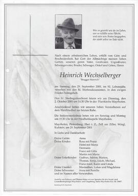 Wechselberger Heinrich, vulgo "Brugger Heinrich"