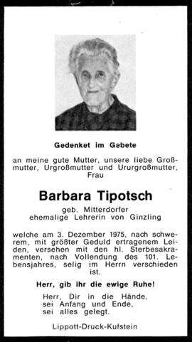 Tipotsch Barbara, geborene Mitterdorfer