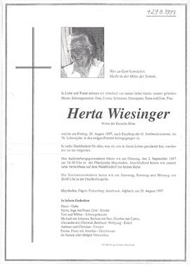 Wiesinger Herta, geborene Pfister