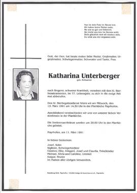 Unterberger Katharina, geborene Reitsamer