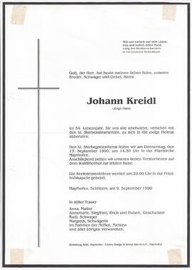 Kreidl Johann, vulgo "Jörgn Hans"
