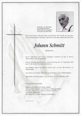Schmitt Johann, vulgo &quot;Kohlstatt Hansl&quot;