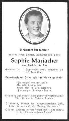 Mariacher, Sofie