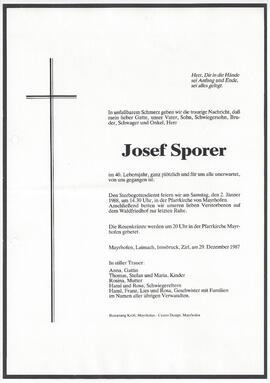 Sporer Josef