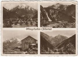 Mayrhofen im Zillertal,  Ahornspitze und  Gasthof Zillergrund