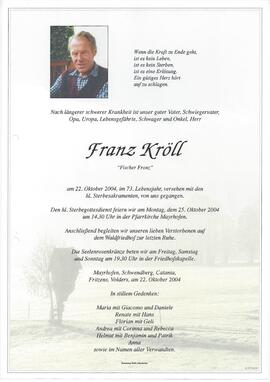 Kröll Franz, vulgo "Fischer Fronz"