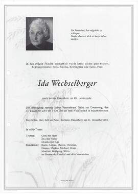 Wechselberger Ida