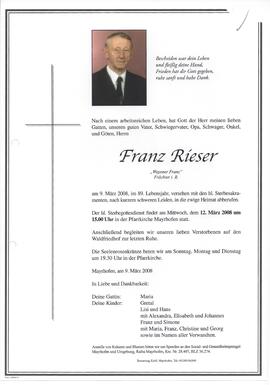 Rieser Franz, vulgo "Wepsner Franz"