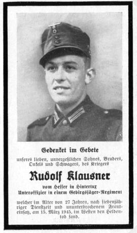 Klausner, Rudolf