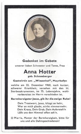 Hotter Anna, geborene Schneeberger