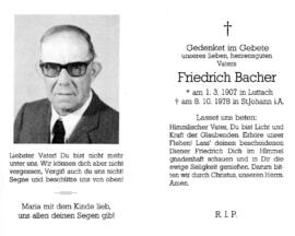 Bacher Friedrich