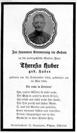 Huber Theresia, geborene Huber