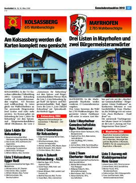 Drei Listen in Mayrhofen und zwei Bürgermeisteranwärter