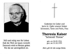 Kaiser Theresia, vulgo "Schiendl Threse"