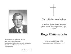 Mattersdorfer, Hugo