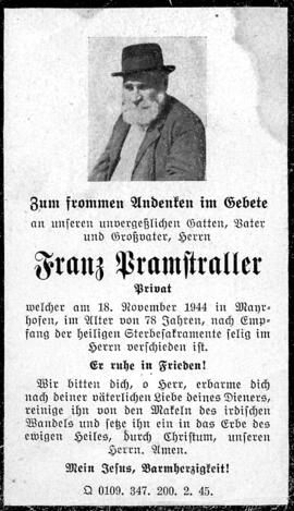Pramstraller, Franz