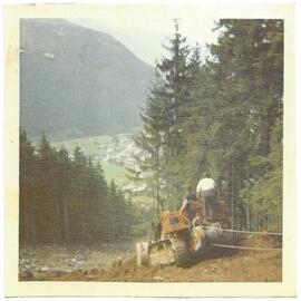 Bau der Filzenabfahrt 1970