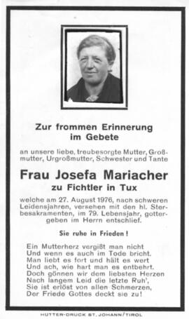 Mariacher, Josefa