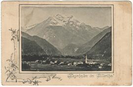 Mayrhofen Ortsansicht gegen Grünberg