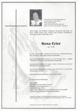 Erler Rosa, geborene Kröll