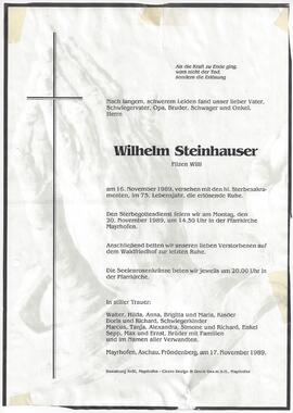 Steinhauser Wilhelm, vulgo &quot;Filzen Willi&quot;