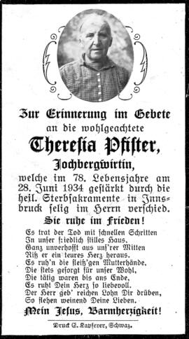 Pfister, Theresia