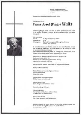 Waitz Franz Josef, vulgo "Frajo"