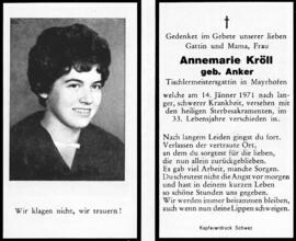Kröll Annemarie, geborene Anker