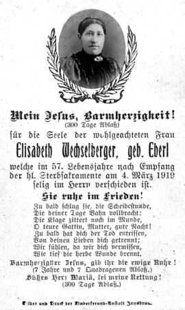 Wechselberger Elisabeth, geborene Eberl