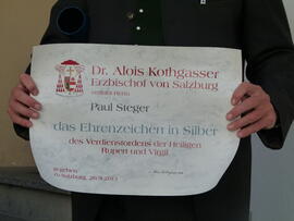 Ehrenzeichen für Paul Steger