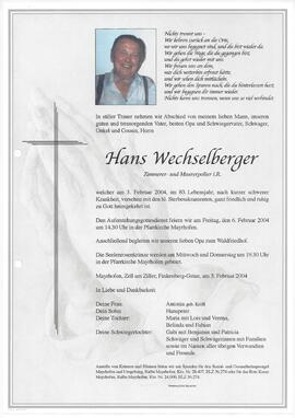 Wechselberger Hans