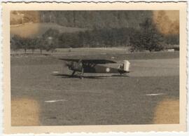 Landung General Bethouard 1- 10. 1946 alpin Vorführung ein Flieger machte Bruchlandung
