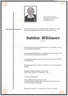 Wildauer Sabine, geborene Eder