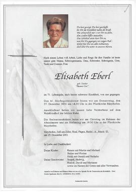 Eberl Elisabeth, geborene Geisler, vulgo "Stuaner Lisi"