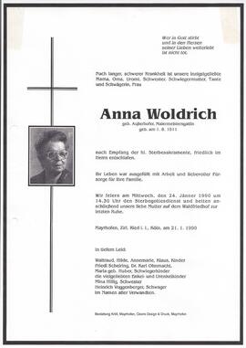 Woldrich Anna, geborene Außerhofer