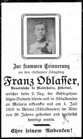 Oblasser, Franz